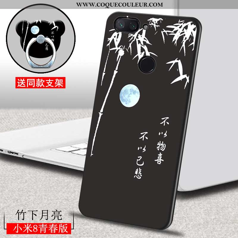 Coque Xiaomi Mi 8 Lite Dessin Animé Étui, Housse Xiaomi Mi 8 Lite Ultra Créatif Marron