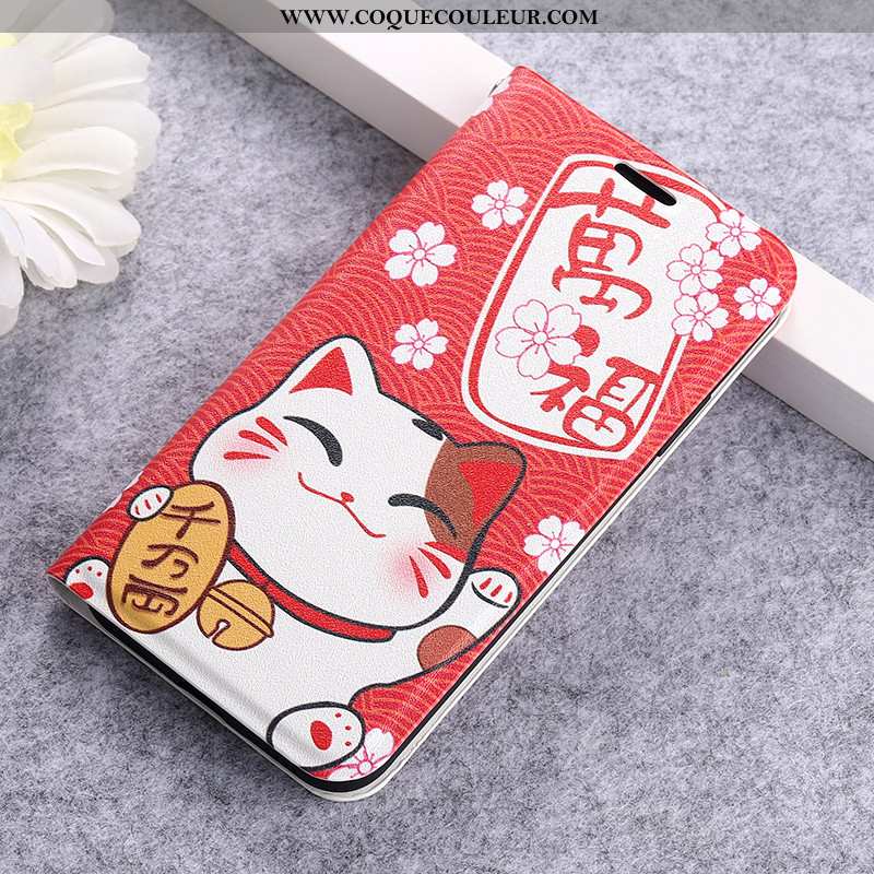 Étui Xiaomi Mi 8 Lite Personnalité Légère Cuir, Coque Xiaomi Mi 8 Lite Dessin Animé Ultra Noir