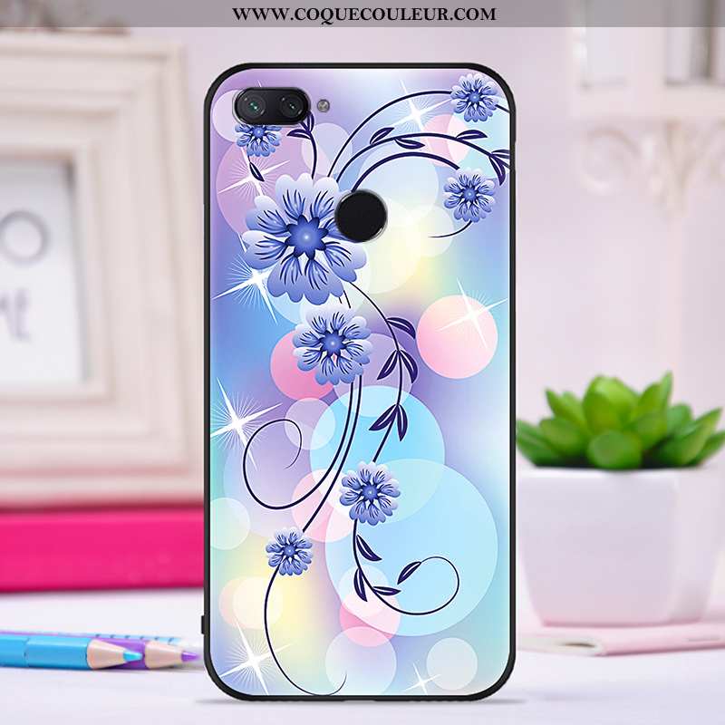 Étui Xiaomi Mi 8 Lite Silicone Jeunesse Violet, Coque Xiaomi Mi 8 Lite Protection Personnalité Viole