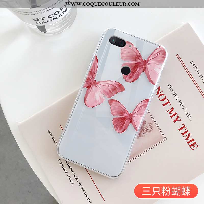 Coque Xiaomi Mi 8 Lite Charmant Amoureux Personnalité, Housse Xiaomi Mi 8 Lite Légère Rose
