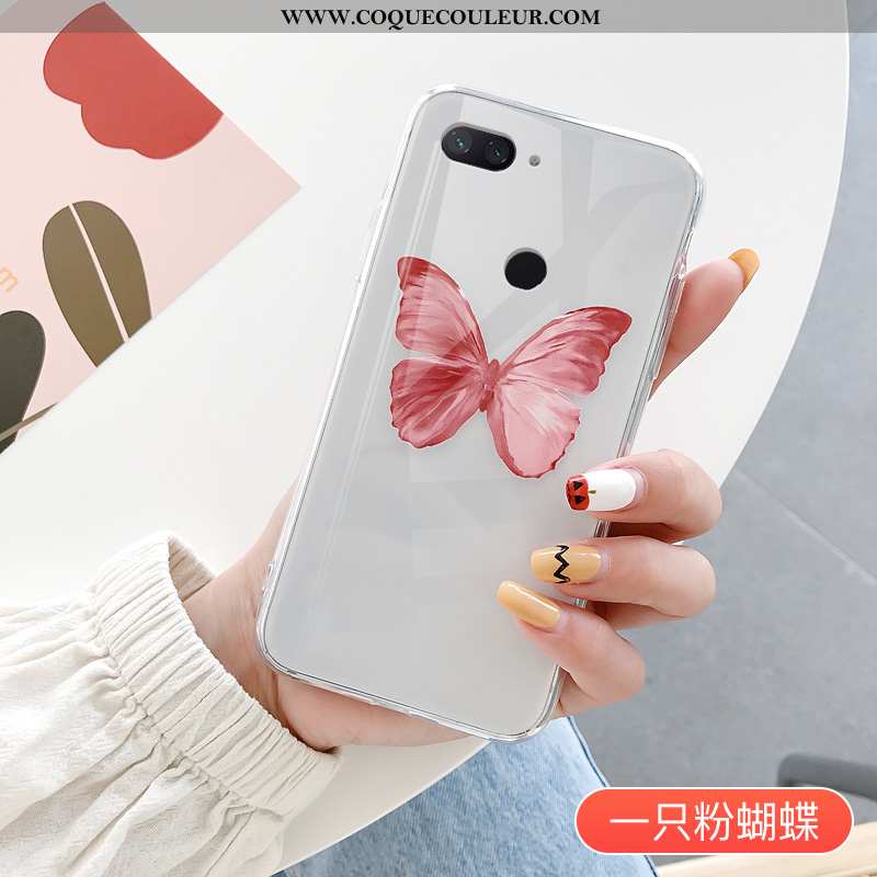 Coque Xiaomi Mi 8 Lite Charmant Amoureux Personnalité, Housse Xiaomi Mi 8 Lite Légère Rose
