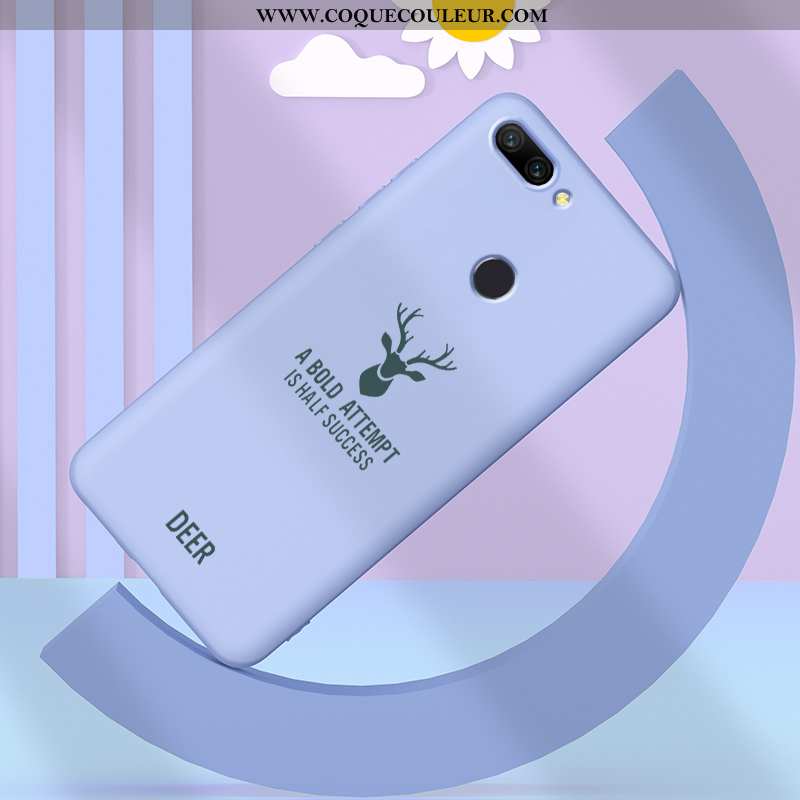 Étui Xiaomi Mi 8 Lite Protection Ultra, Coque Xiaomi Mi 8 Lite Personnalité Petit Bleu