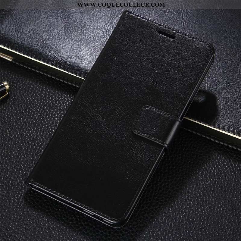 Coque Xiaomi Mi 8 Pro Cuir Rouge Incassable, Housse Xiaomi Mi 8 Pro Protection Téléphone Portable Ma