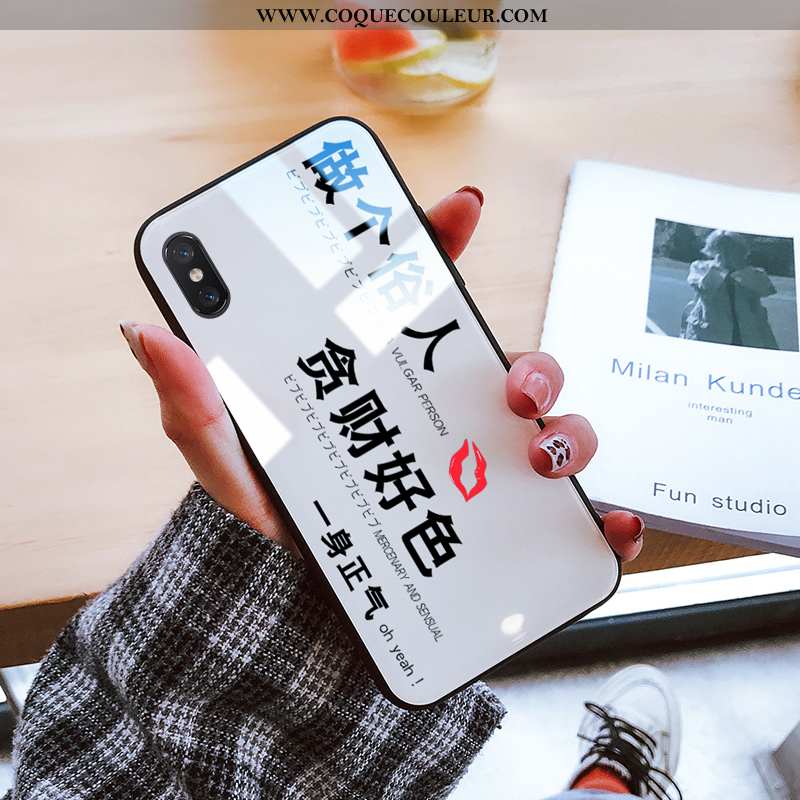 Housse Xiaomi Mi 8 Pro Ultra Tout Compris Créatif, Étui Xiaomi Mi 8 Pro Tendance Petit Noir