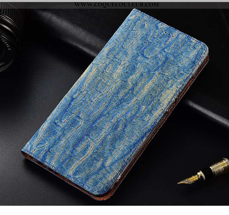 Étui Xiaomi Mi 8 Pro Cuir Coque Jeunesse, Xiaomi Mi 8 Pro Modèle Fleurie Fluide Doux Bleu