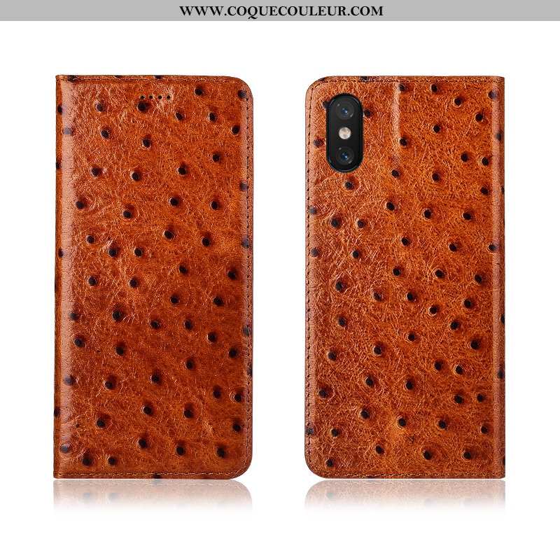 Coque Xiaomi Mi 8 Pro Cuir Marron Silicone, Housse Xiaomi Mi 8 Pro Modèle Fleurie Fluide Doux