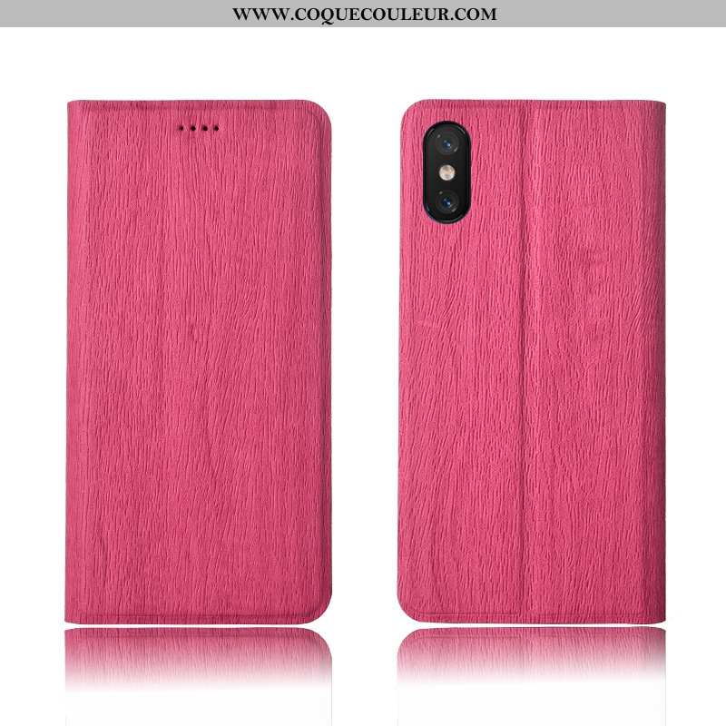 Coque Xiaomi Mi 8 Pro Protection Nouveau Clamshell, Housse Xiaomi Mi 8 Pro Cuir Tout Compris Rose