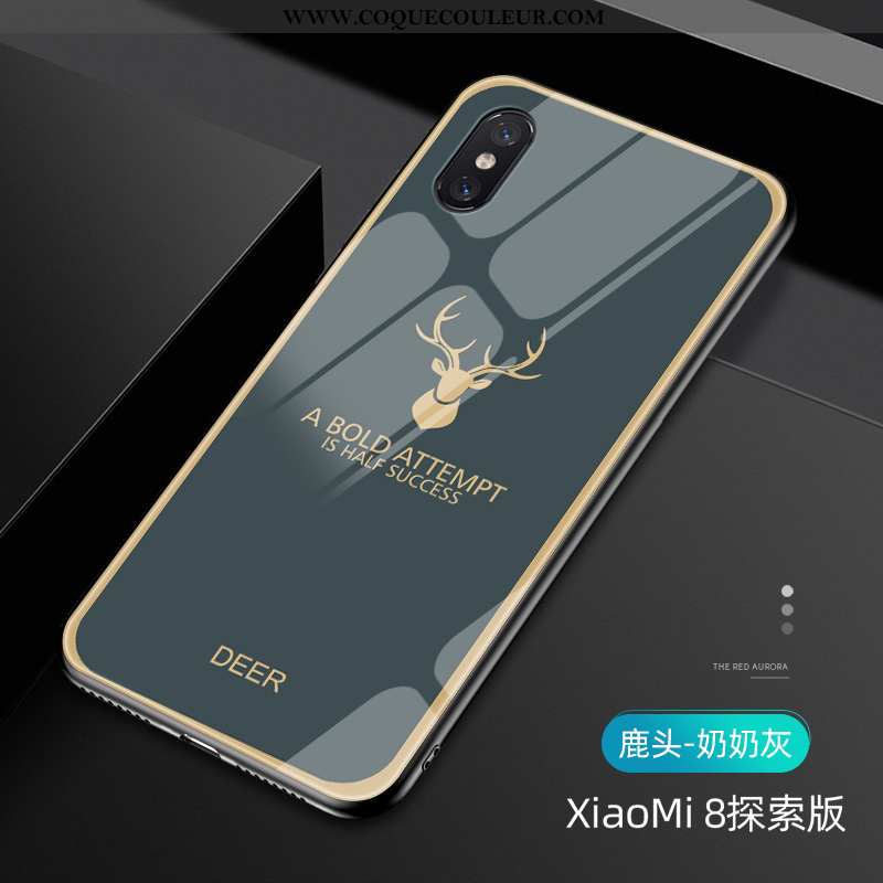 Coque Xiaomi Mi 8 Pro Modèle Fleurie Étui Vert, Housse Xiaomi Mi 8 Pro Protection Tout Compris Verte