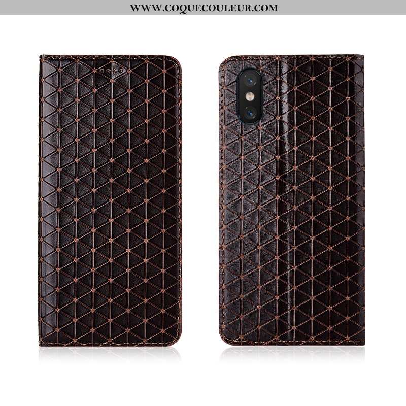 Housse Xiaomi Mi 8 Pro Modèle Fleurie Jeunesse Rouge, Étui Xiaomi Mi 8 Pro Fluide Doux Cuir Rose