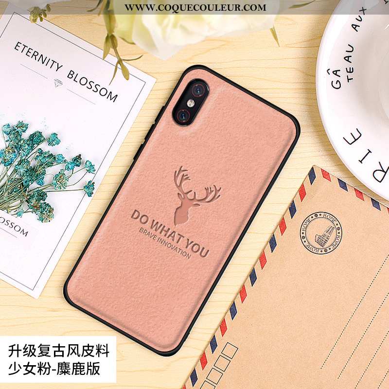 Étui Xiaomi Mi 8 Pro Modèle Fleurie Tout Compris Vintage, Coque Xiaomi Mi 8 Pro Fluide Doux Gris