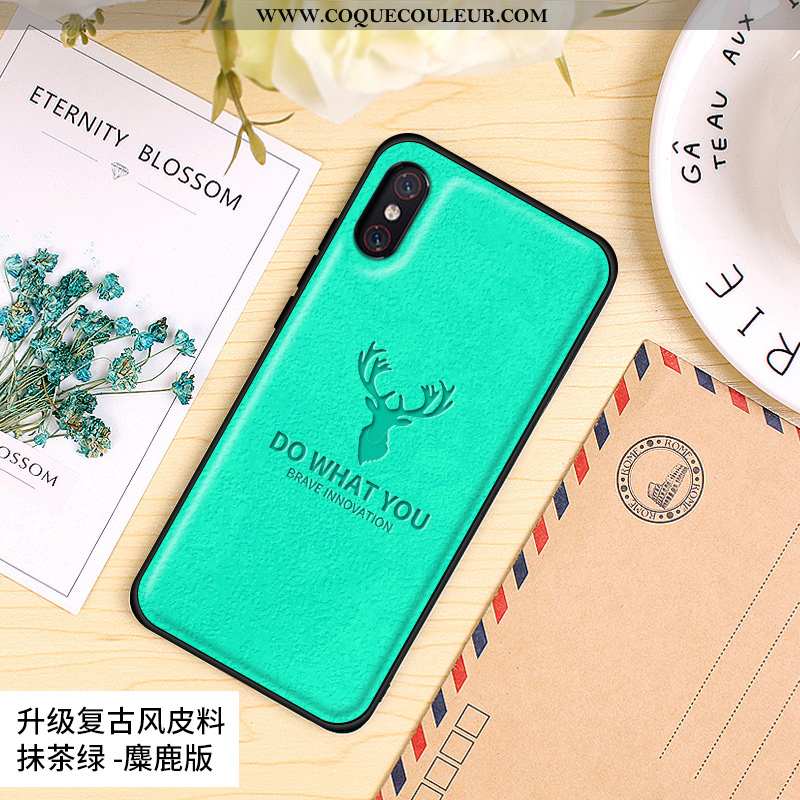 Étui Xiaomi Mi 8 Pro Modèle Fleurie Tout Compris Vintage, Coque Xiaomi Mi 8 Pro Fluide Doux Gris