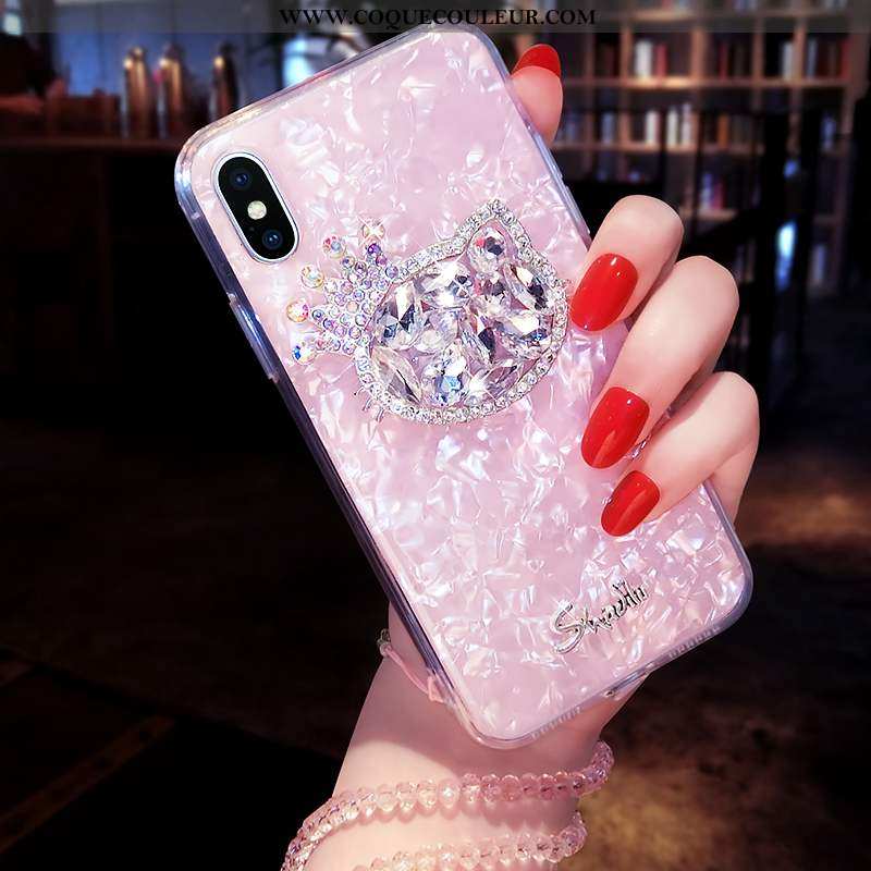 Housse Xiaomi Mi 8 Pro Ornements Suspendus Jeunesse Chat, Étui Xiaomi Mi 8 Pro Strass Coque Rose