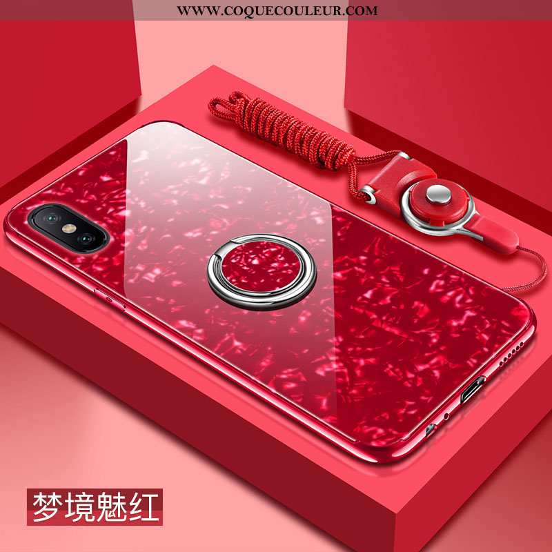 Étui Xiaomi Mi 8 Pro Modèle Fleurie Tendance Protection, Coque Xiaomi Mi 8 Pro Fluide Doux Verre Ros
