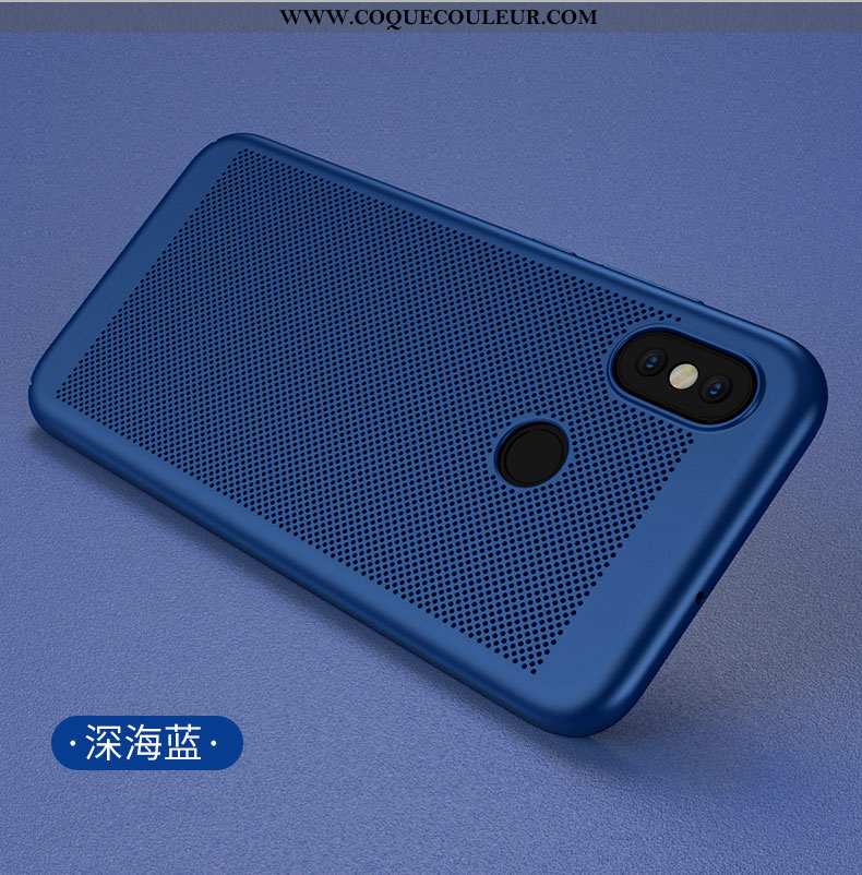 Coque Xiaomi Mi 8 Protection Refroidissement Évasé, Housse Xiaomi Mi 8 Délavé En Daim Nouveau Bleu F