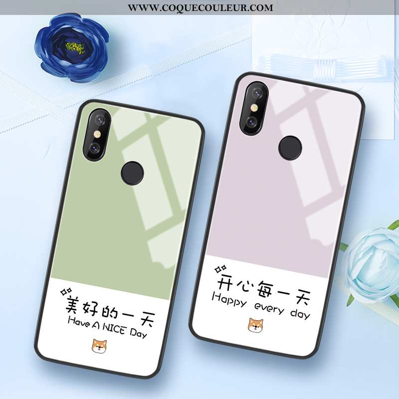 Housse Xiaomi Mi 8 Personnalité Art Net Rouge, Étui Xiaomi Mi 8 Créatif Jeunesse Verte