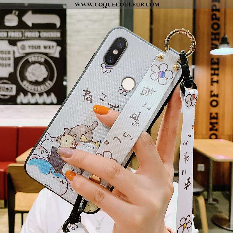 Étui Xiaomi Mi 8 Modèle Fleurie Dessin Animé Étui, Coque Xiaomi Mi 8 Silicone Créatif Verte