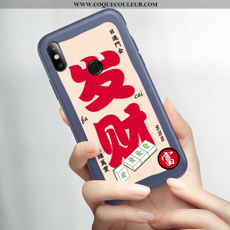 Étui Xiaomi Mi 8 Délavé En Daim Légère Amoureux, Coque Xiaomi Mi 8 Ultra Protection Bleu