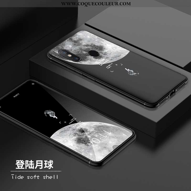 Étui Xiaomi Mi 8 Ultra Tout Compris Vent, Coque Xiaomi Mi 8 Légère Personnalité Noir