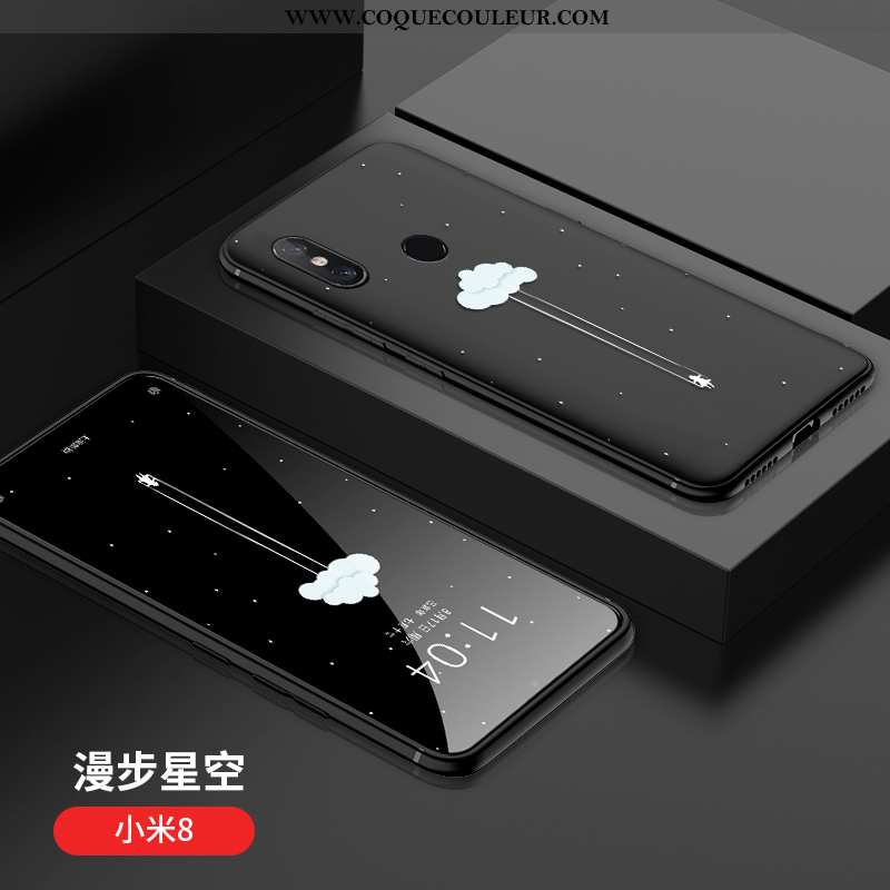 Étui Xiaomi Mi 8 Ultra Tout Compris Vent, Coque Xiaomi Mi 8 Légère Personnalité Noir