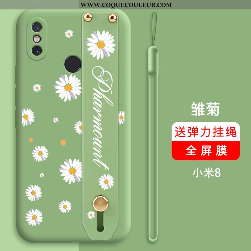 Coque Xiaomi Mi 8 Protection Ultra Silicone, Housse Xiaomi Mi 8 Personnalité Support Verte