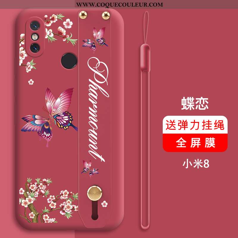 Coque Xiaomi Mi 8 Protection Ultra Silicone, Housse Xiaomi Mi 8 Personnalité Support Verte