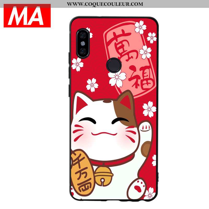 Housse Xiaomi Mi 8 Charmant Étui Petit, Xiaomi Mi 8 Modèle Fleurie Jeunesse Rouge