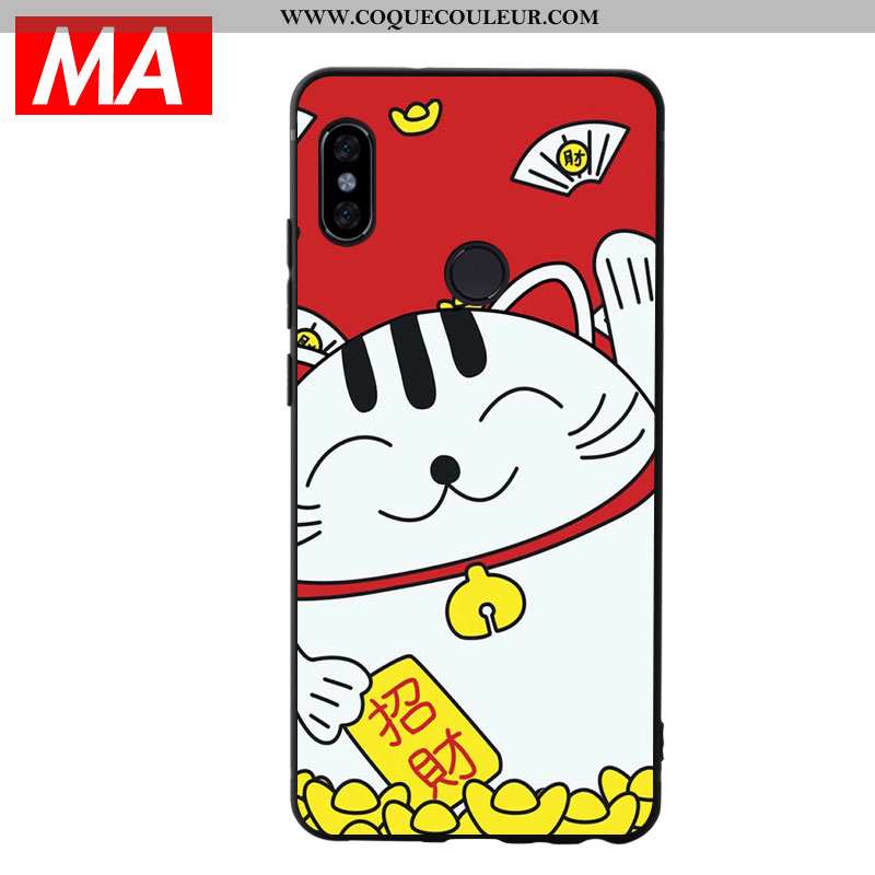 Housse Xiaomi Mi 8 Charmant Étui Petit, Xiaomi Mi 8 Modèle Fleurie Jeunesse Rouge