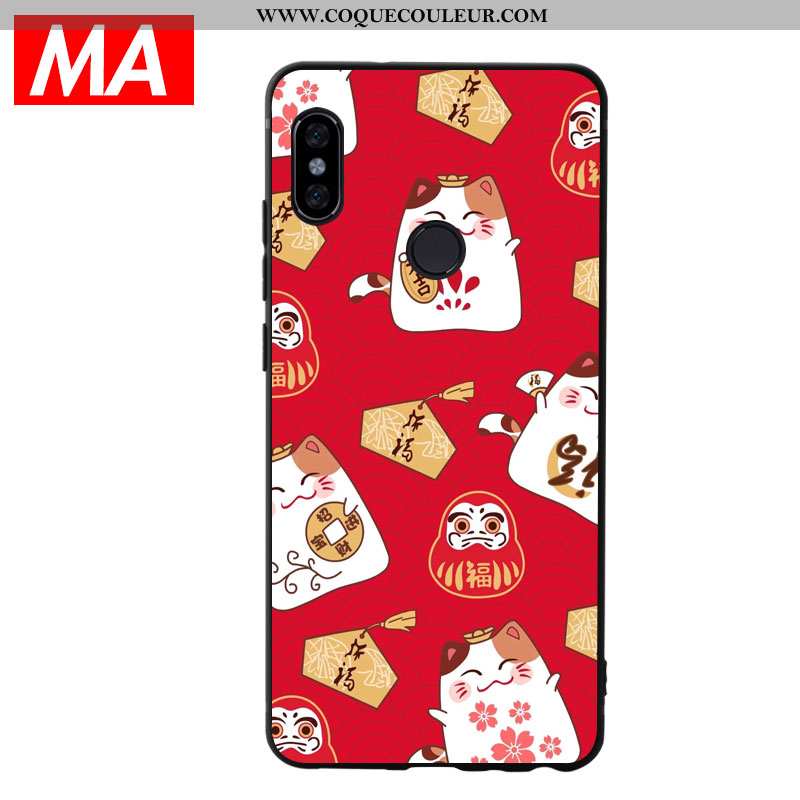 Housse Xiaomi Mi 8 Charmant Étui Petit, Xiaomi Mi 8 Modèle Fleurie Jeunesse Rouge