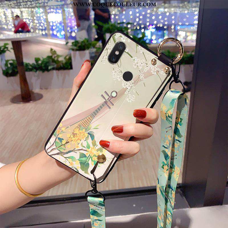 Coque Xiaomi Mi 8 Modèle Fleurie Délavé En Daim Jeunesse, Housse Xiaomi Mi 8 Fluide Doux Tout Compri