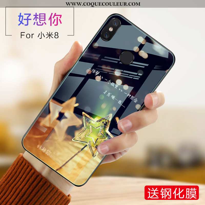 Coque Xiaomi Mi 8 Silicone Petit Fluide Doux, Housse Xiaomi Mi 8 Protection Téléphone Portable Viole