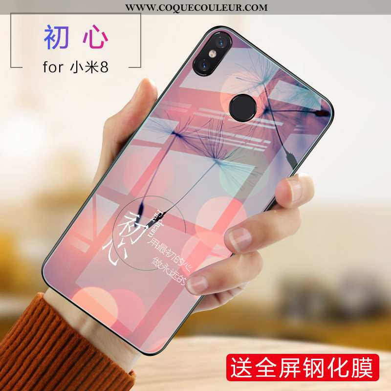 Coque Xiaomi Mi 8 Silicone Petit Fluide Doux, Housse Xiaomi Mi 8 Protection Téléphone Portable Viole