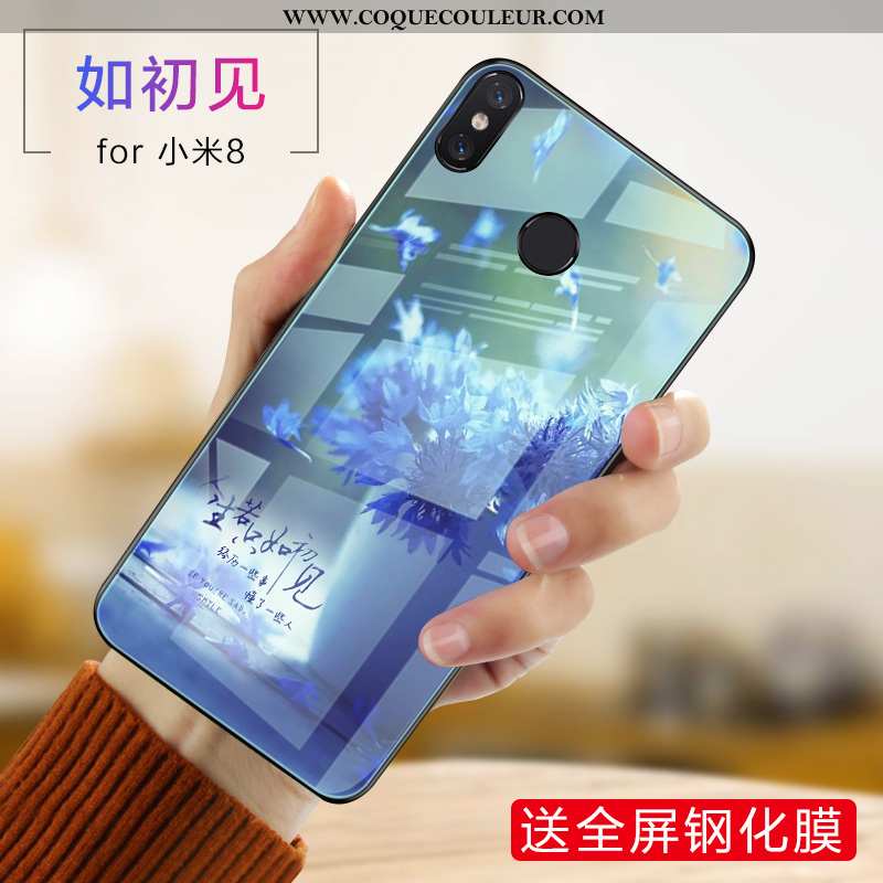 Coque Xiaomi Mi 8 Silicone Petit Fluide Doux, Housse Xiaomi Mi 8 Protection Téléphone Portable Viole