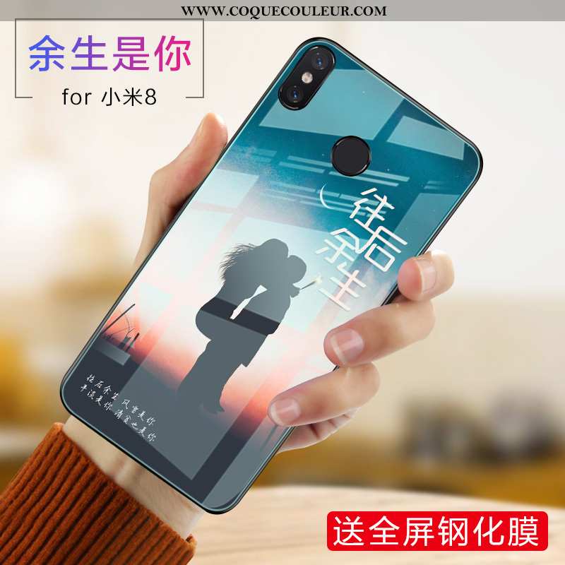 Coque Xiaomi Mi 8 Silicone Petit Fluide Doux, Housse Xiaomi Mi 8 Protection Téléphone Portable Viole