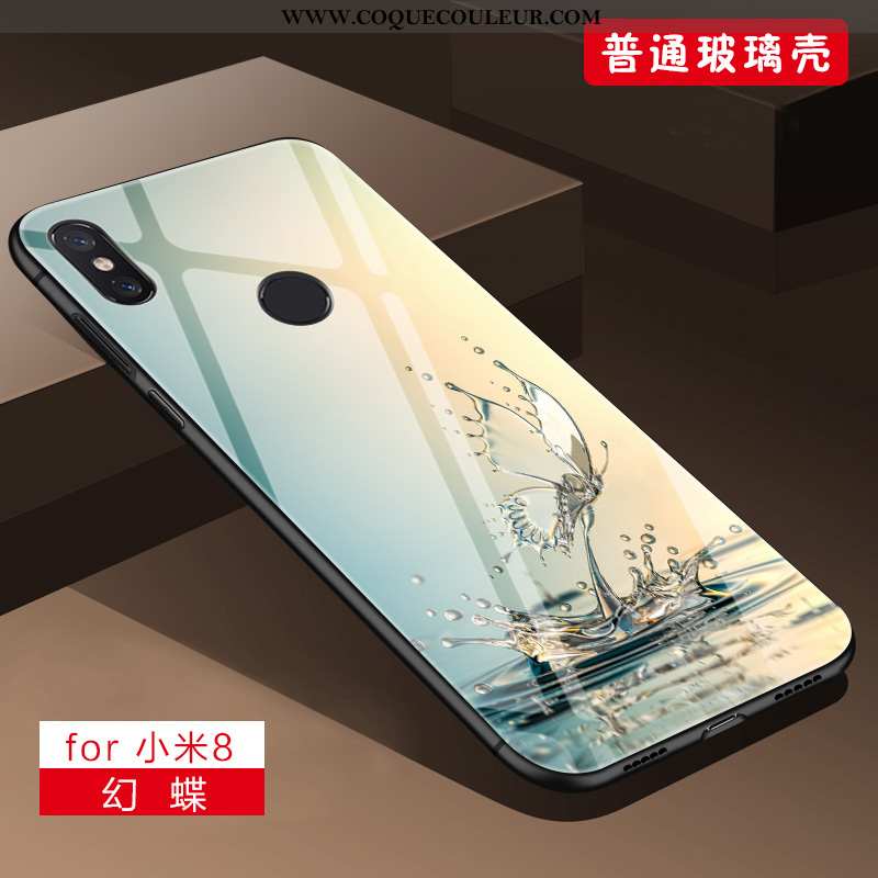 Coque Xiaomi Mi 8 Silicone Petit Fluide Doux, Housse Xiaomi Mi 8 Protection Téléphone Portable Viole