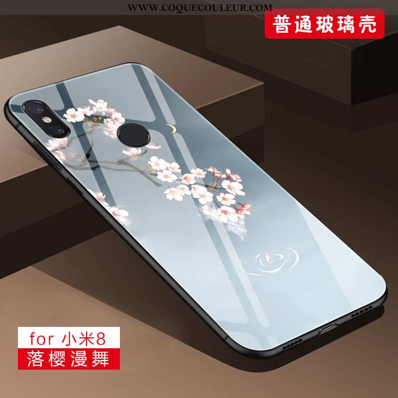 Coque Xiaomi Mi 8 Silicone Petit Fluide Doux, Housse Xiaomi Mi 8 Protection Téléphone Portable Viole