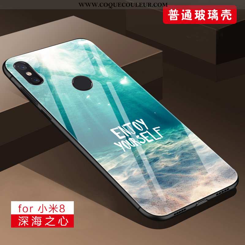 Coque Xiaomi Mi 8 Silicone Petit Fluide Doux, Housse Xiaomi Mi 8 Protection Téléphone Portable Viole