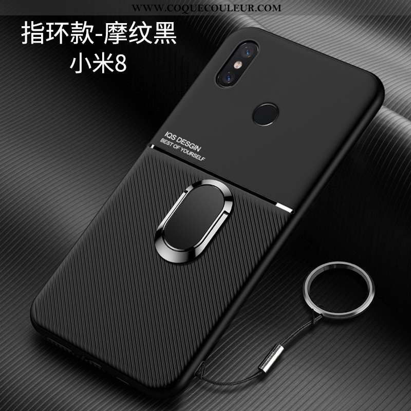 Étui Xiaomi Mi 8 Modèle Fleurie Silicone Petit, Coque Xiaomi Mi 8 Fluide Doux Délavé En Daim Bleu