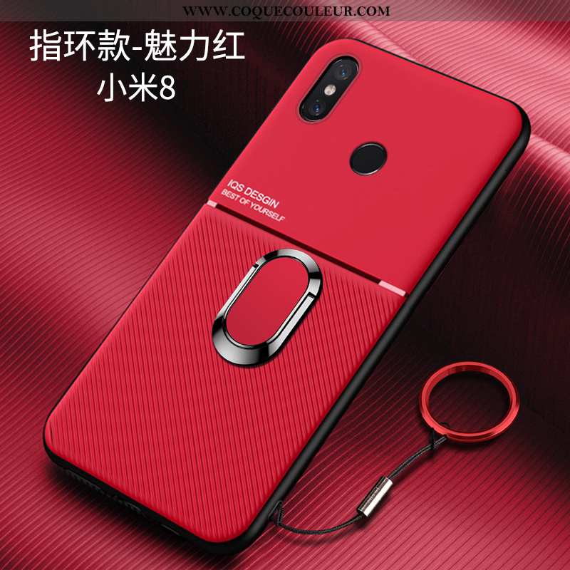 Étui Xiaomi Mi 8 Modèle Fleurie Silicone Petit, Coque Xiaomi Mi 8 Fluide Doux Délavé En Daim Bleu