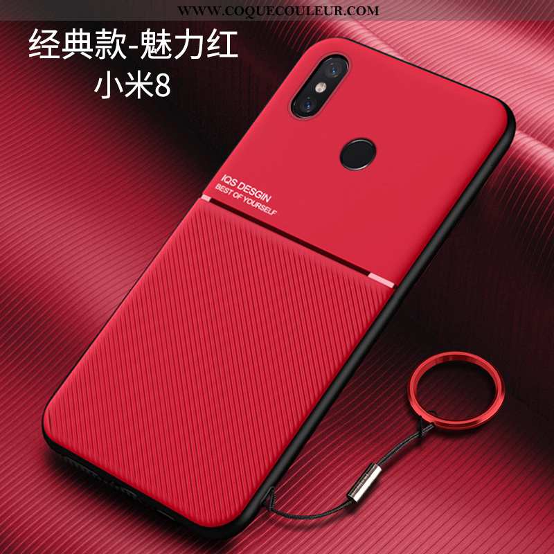 Étui Xiaomi Mi 8 Modèle Fleurie Silicone Petit, Coque Xiaomi Mi 8 Fluide Doux Délavé En Daim Bleu