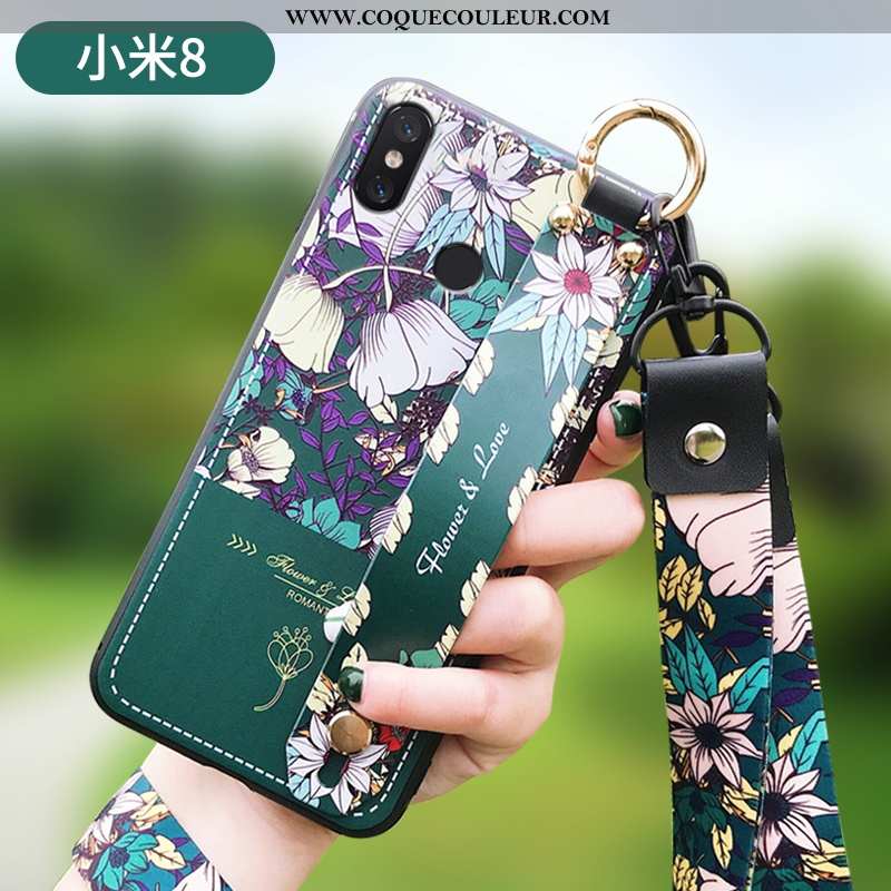 Coque Xiaomi Mi 8 Légère Protection Petit, Housse Xiaomi Mi 8 Modèle Fleurie Tout Compris Rose