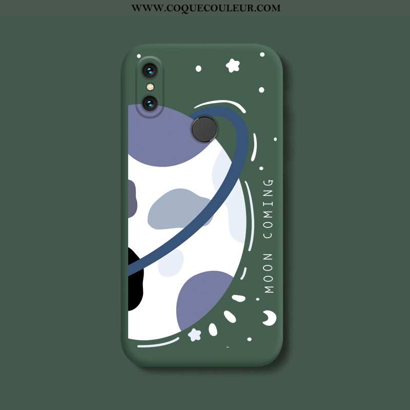 Housse Xiaomi Mi 8 Dessin Animé Simple Vert, Étui Xiaomi Mi 8 Charmant Silicone Verte