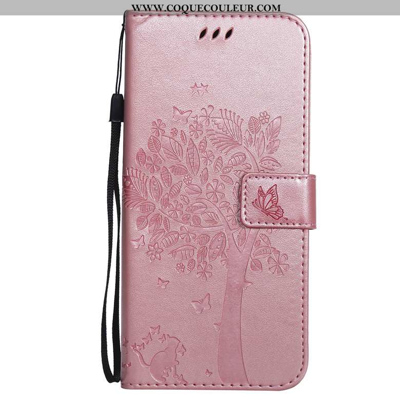 Housse Xiaomi Mi 8 Cuir Étui Rose, Xiaomi Mi 8 Protection Dessin Animé Rose