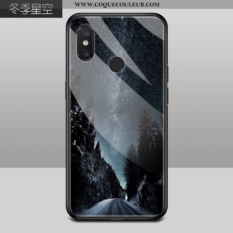 Étui Xiaomi Mi 8 Mode Personnalité Étui, Coque Xiaomi Mi 8 Protection Petit Bleu