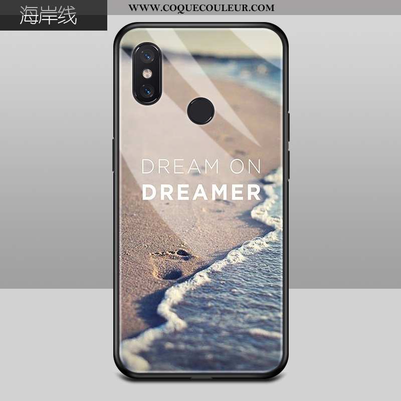 Étui Xiaomi Mi 8 Mode Personnalité Étui, Coque Xiaomi Mi 8 Protection Petit Bleu