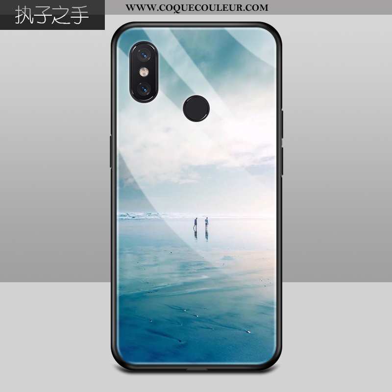 Étui Xiaomi Mi 8 Mode Personnalité Étui, Coque Xiaomi Mi 8 Protection Petit Bleu