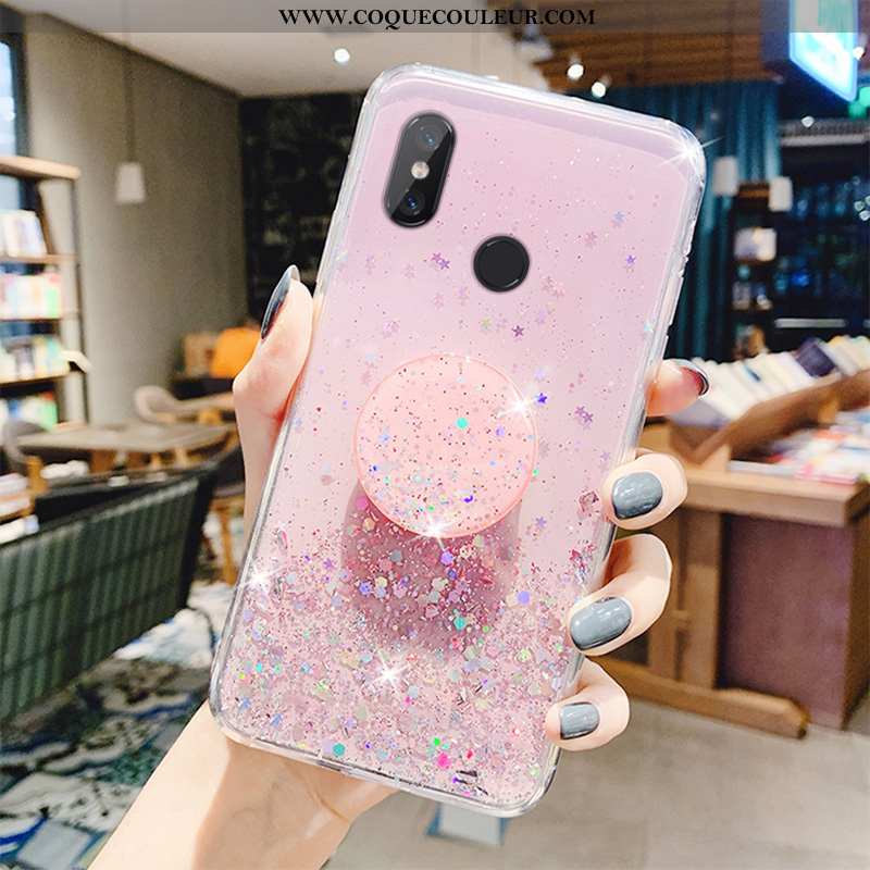 Coque Xiaomi Mi 8 Transparent Petit Étui, Housse Xiaomi Mi 8 Délavé En Daim Blanche