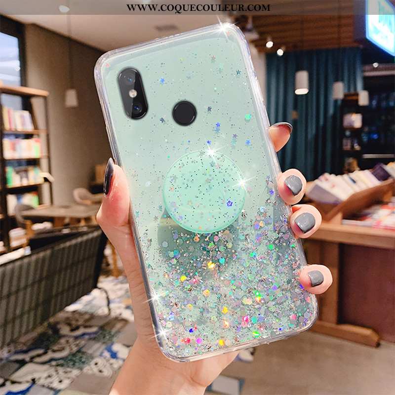 Coque Xiaomi Mi 8 Transparent Petit Étui, Housse Xiaomi Mi 8 Délavé En Daim Blanche