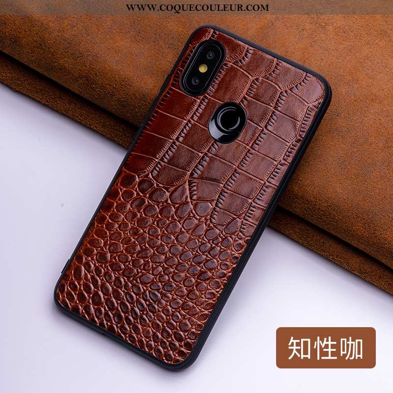 Housse Xiaomi Mi 8 Créatif Tout Compris Transparent, Étui Xiaomi Mi 8 Cuir Véritable Bovins Marron