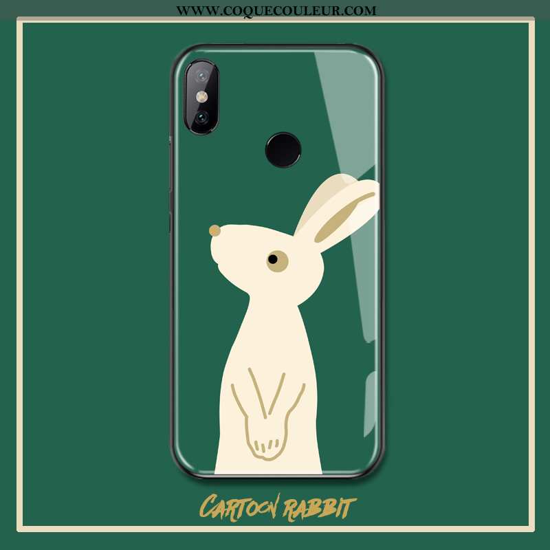 Étui Xiaomi Mi 8 Charmant Téléphone Portable Vert, Coque Xiaomi Mi 8 Verre Rouge Verte