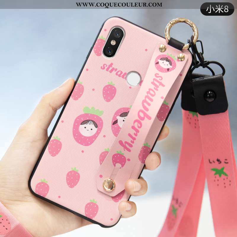 Housse Xiaomi Mi 8 Silicone Coque Fruit, Étui Xiaomi Mi 8 Protection Légères Verte